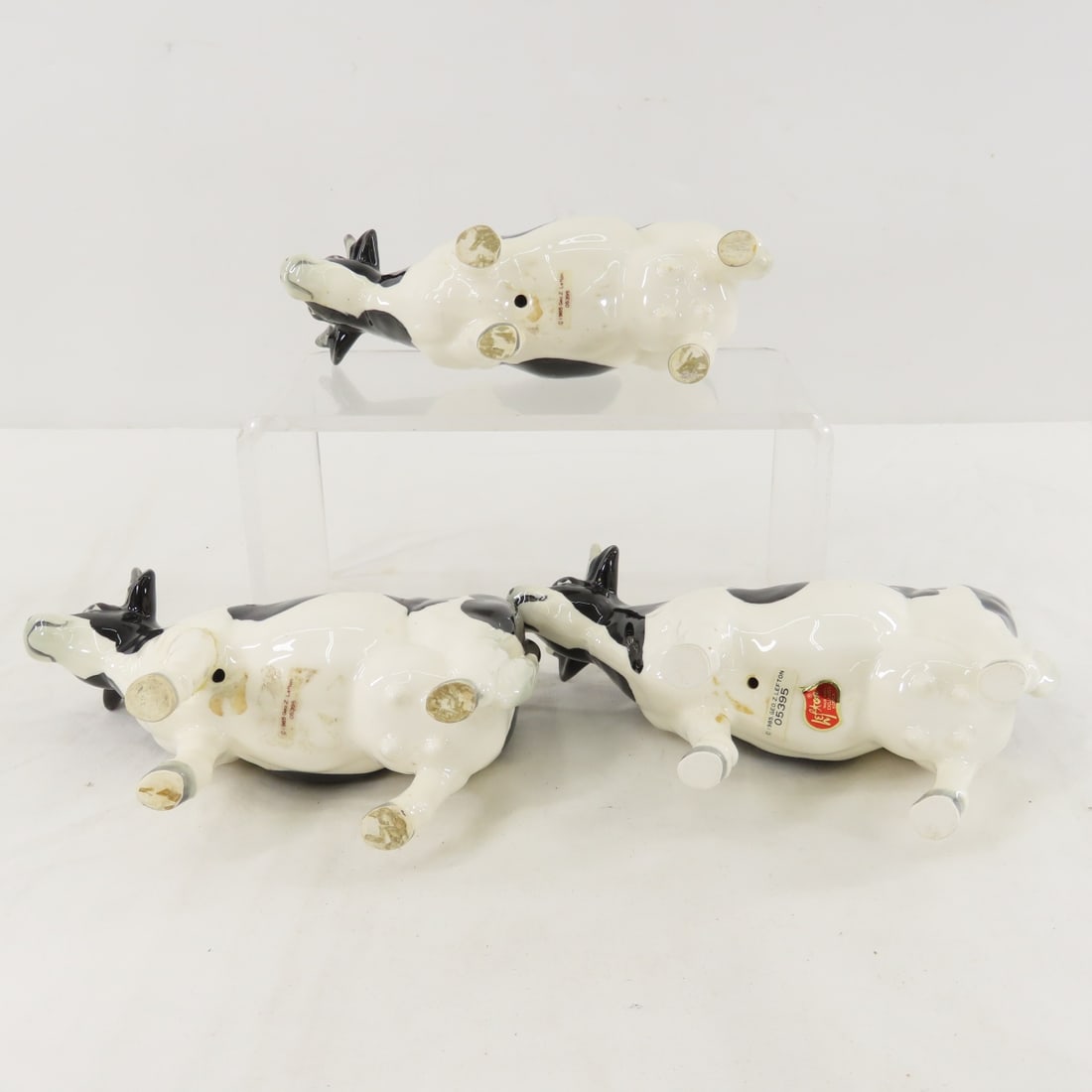 7 Vintage Geo Z Lefton Porcelain Holstein Cows - 13