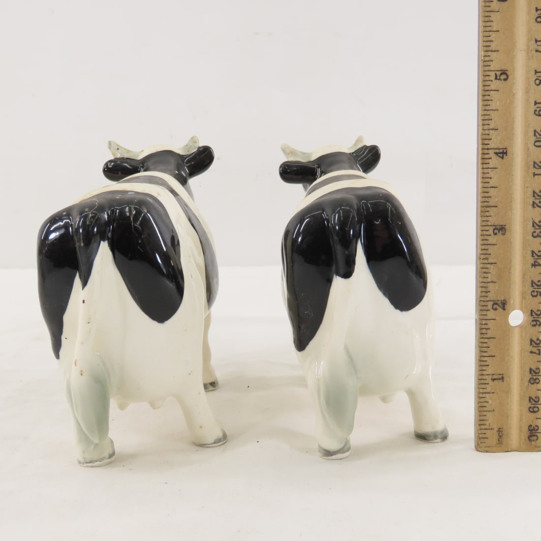7 Vintage Geo Z Lefton Porcelain Holstein Cows - 4