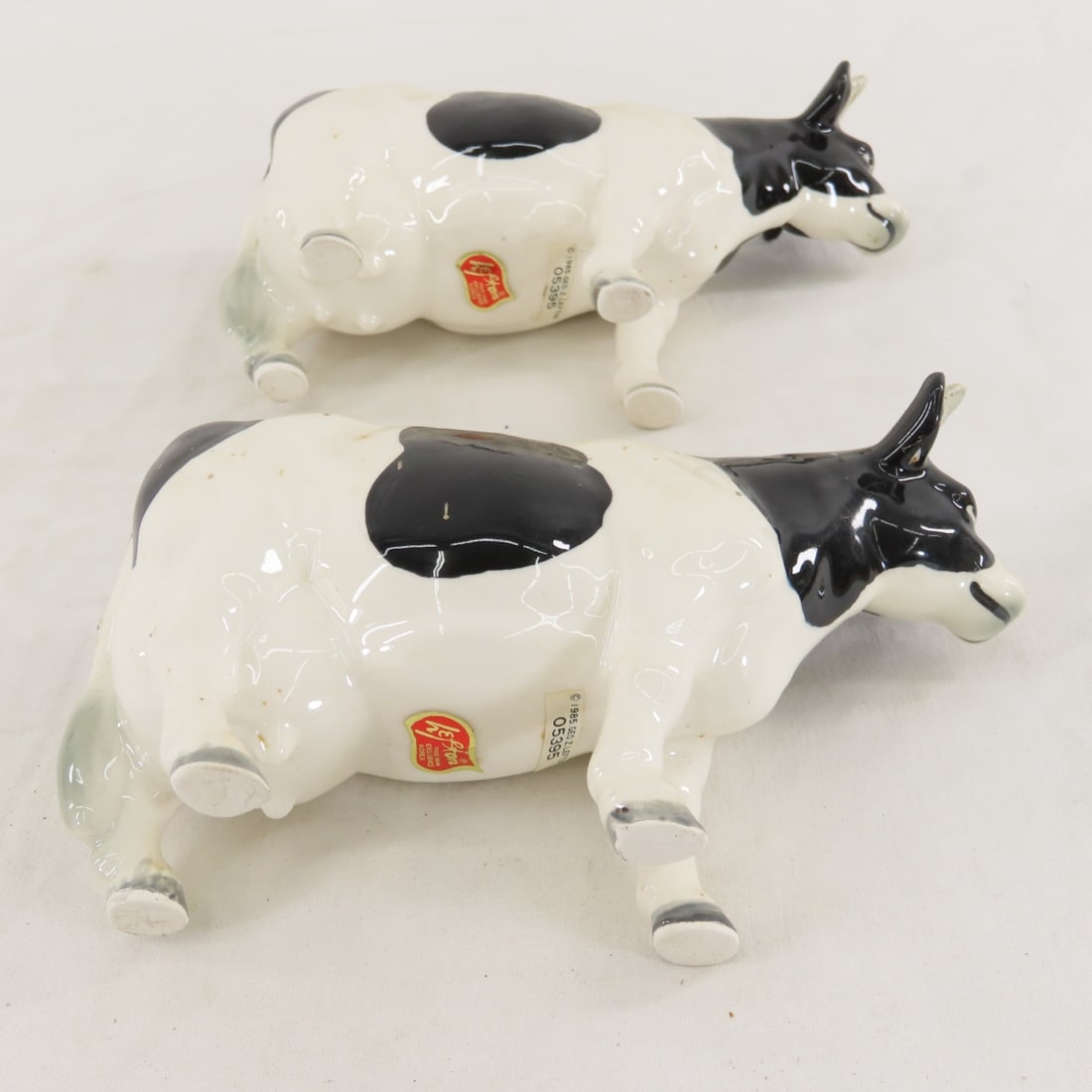 7 Vintage Geo Z Lefton Porcelain Holstein Cows - 5