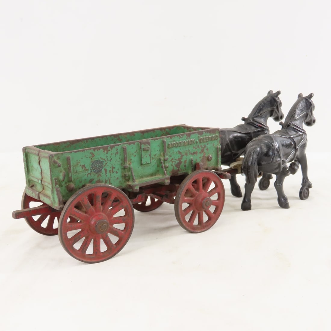 Arcade Cast Iron McCormick-Deering 2 Horse Wagon - 5