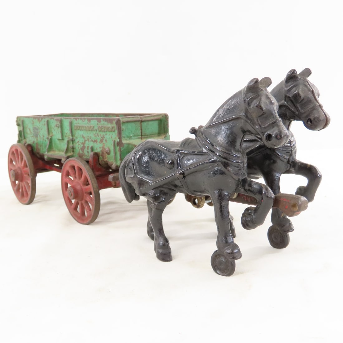Arcade Cast Iron McCormick-Deering 2 Horse Wagon - 7