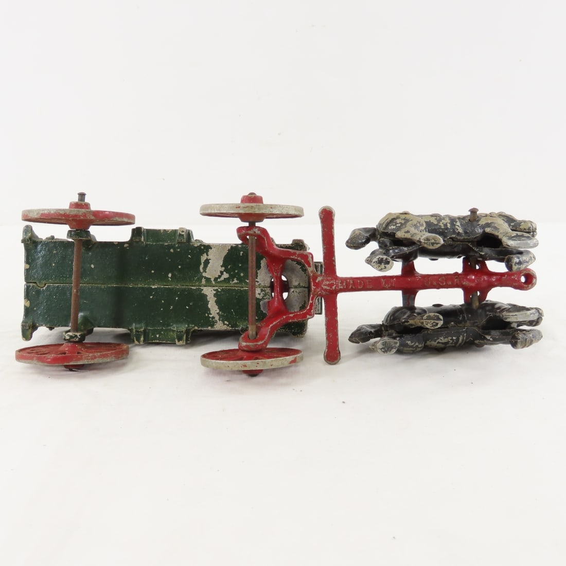 Vintage Stanley Cast Metal 2 Horse Drawn Wagon - 10