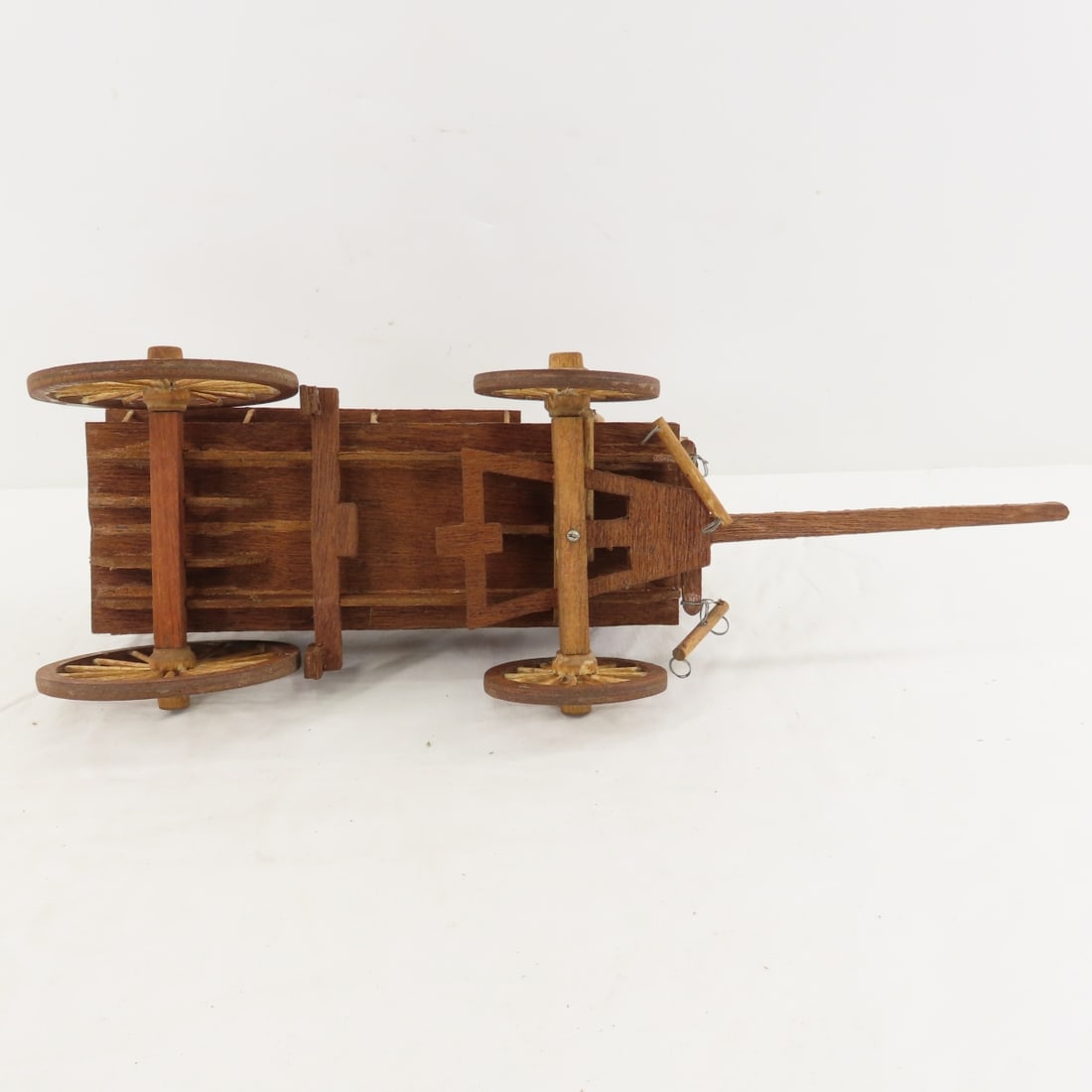 2 Schleich Horses & Custom Balsa Wood Wagon - 10