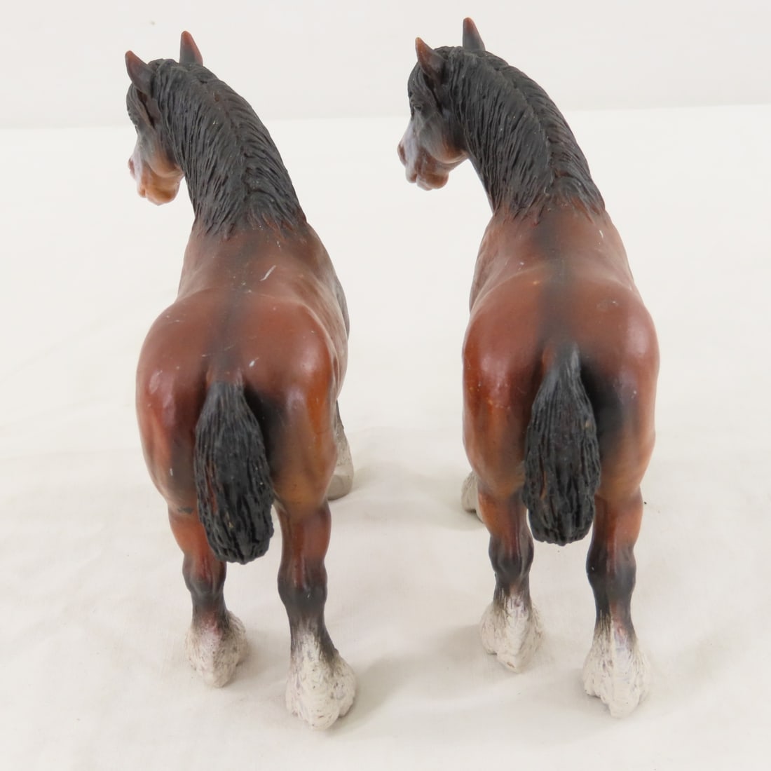 2 Schleich Horses & Custom Balsa Wood Wagon - 14