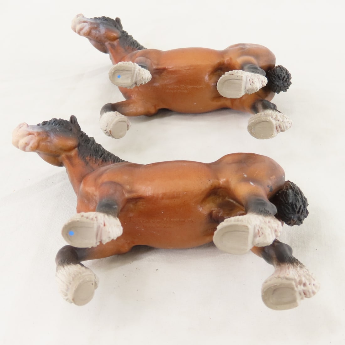 2 Schleich Horses & Custom Balsa Wood Wagon - 15