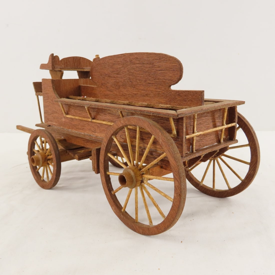 2 Schleich Horses & Custom Balsa Wood Wagon - 3