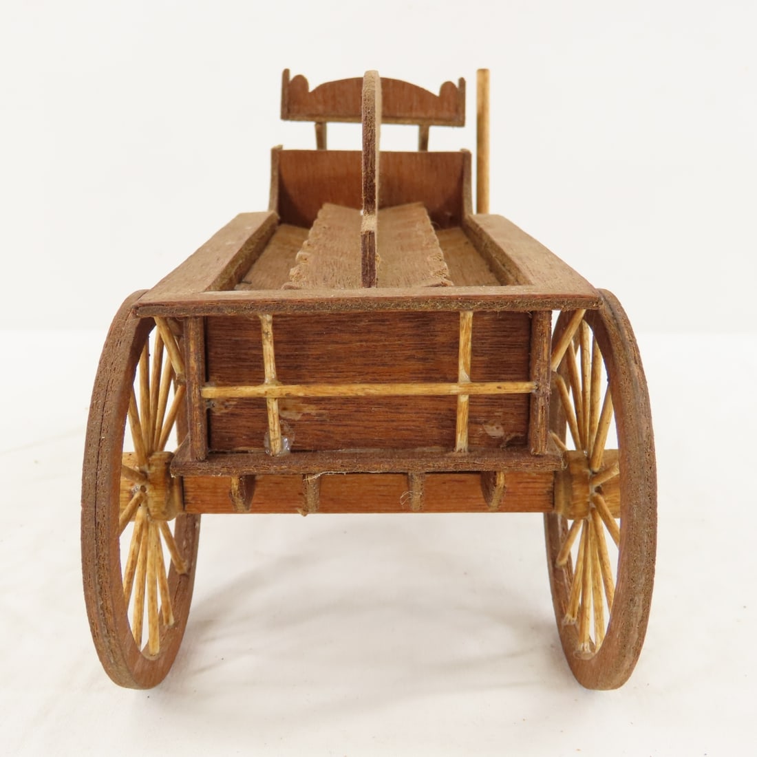 2 Schleich Horses & Custom Balsa Wood Wagon - 4