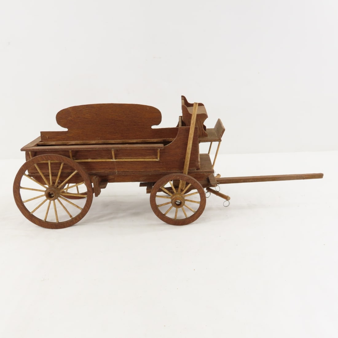 2 Schleich Horses & Custom Balsa Wood Wagon - 6