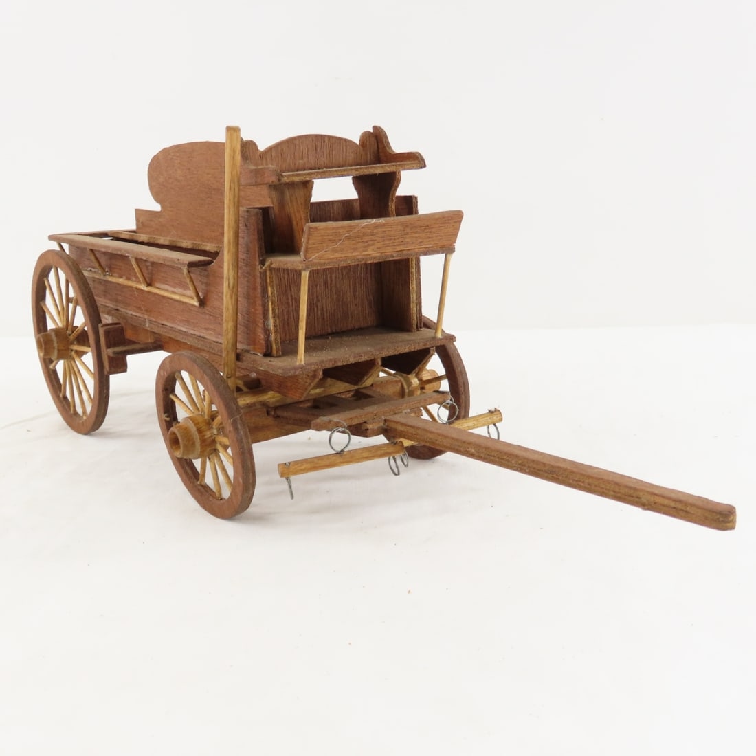 2 Schleich Horses & Custom Balsa Wood Wagon - 7