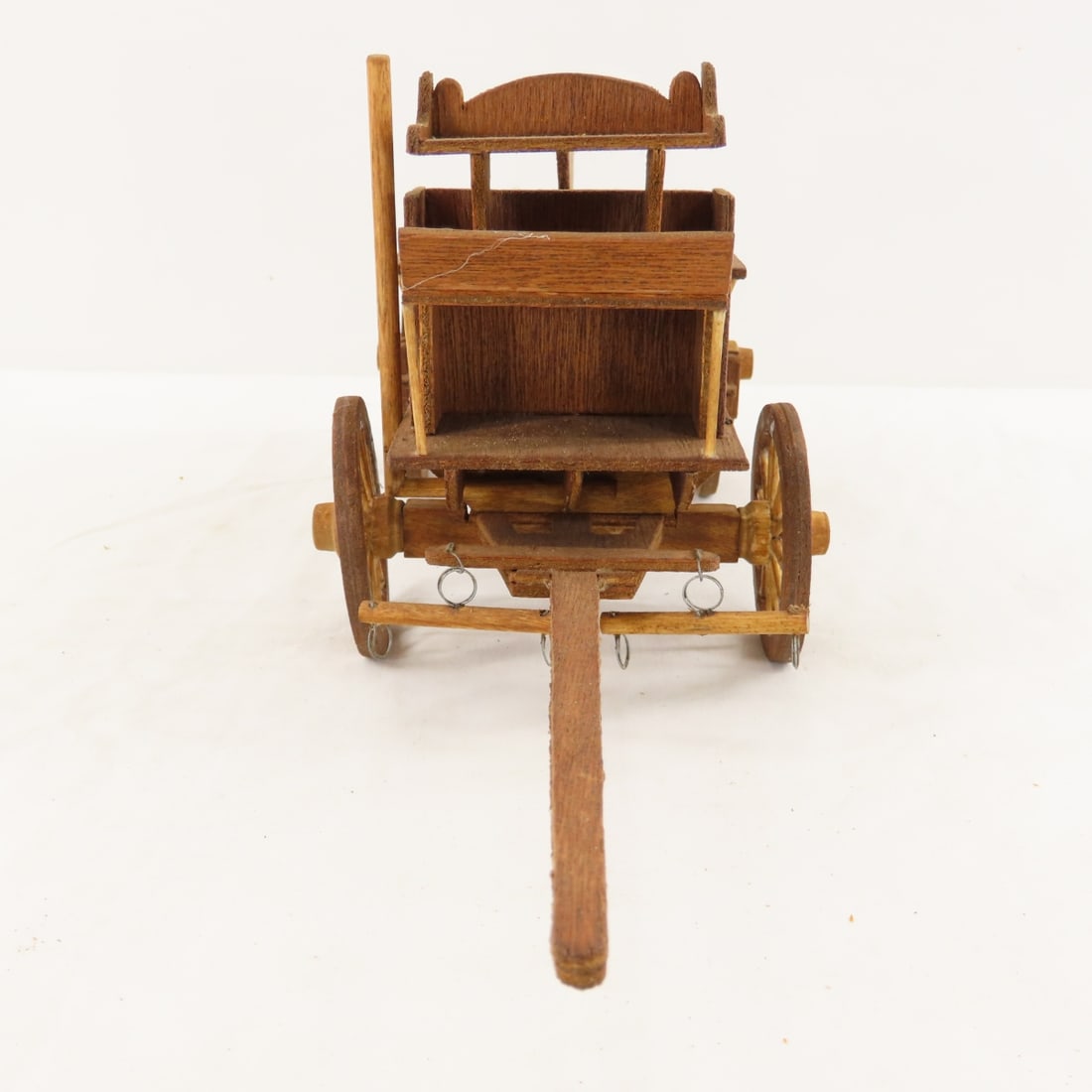 2 Schleich Horses & Custom Balsa Wood Wagon - 8