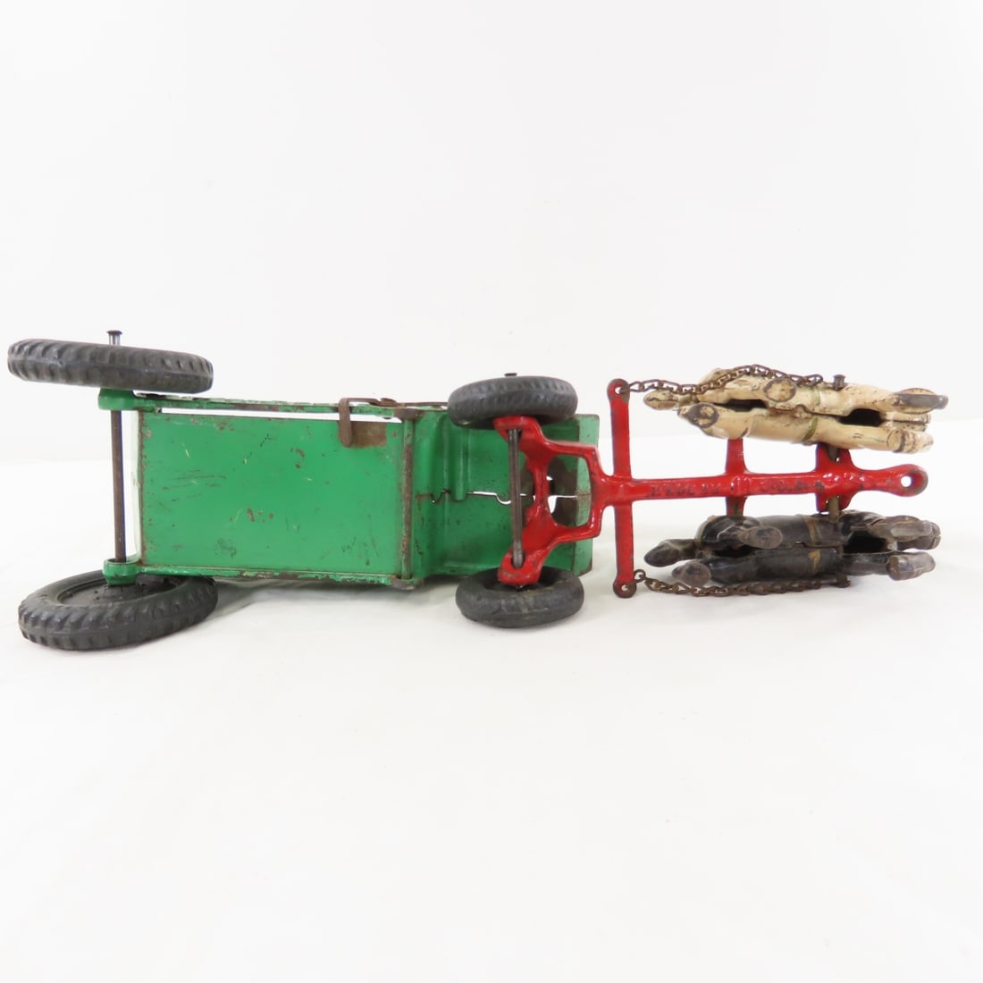 Arcade Cast Iron 2 Horse Contractors Dump Wagon - 13