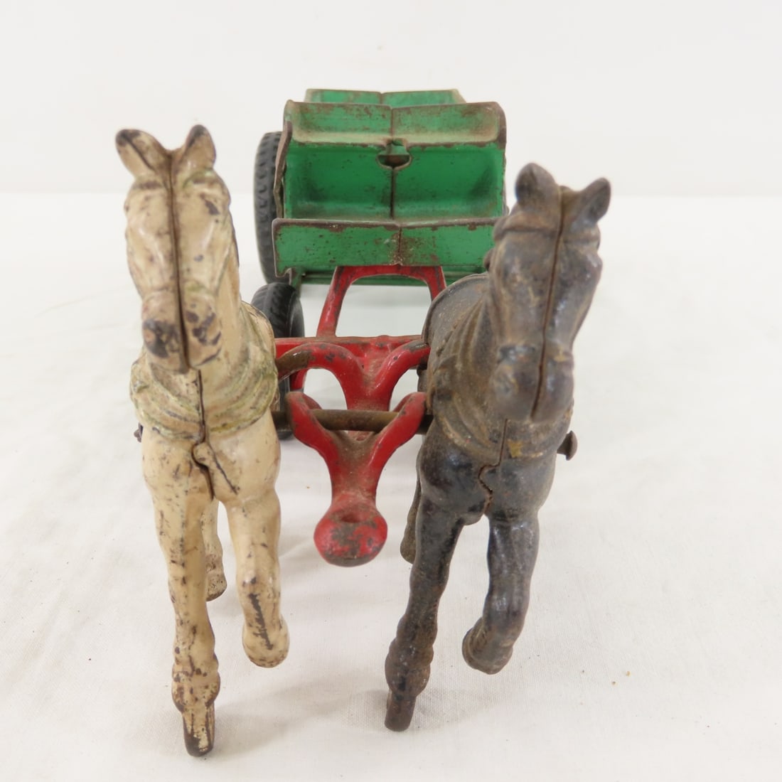 Arcade Cast Iron 2 Horse Contractors Dump Wagon - 8