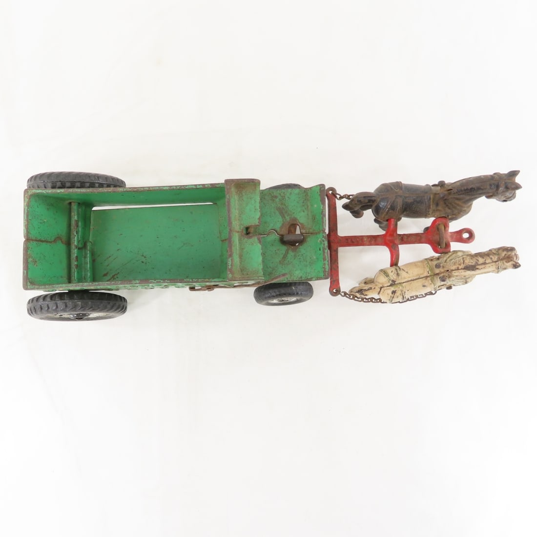 Arcade Cast Iron 2 Horse Contractors Dump Wagon - 9