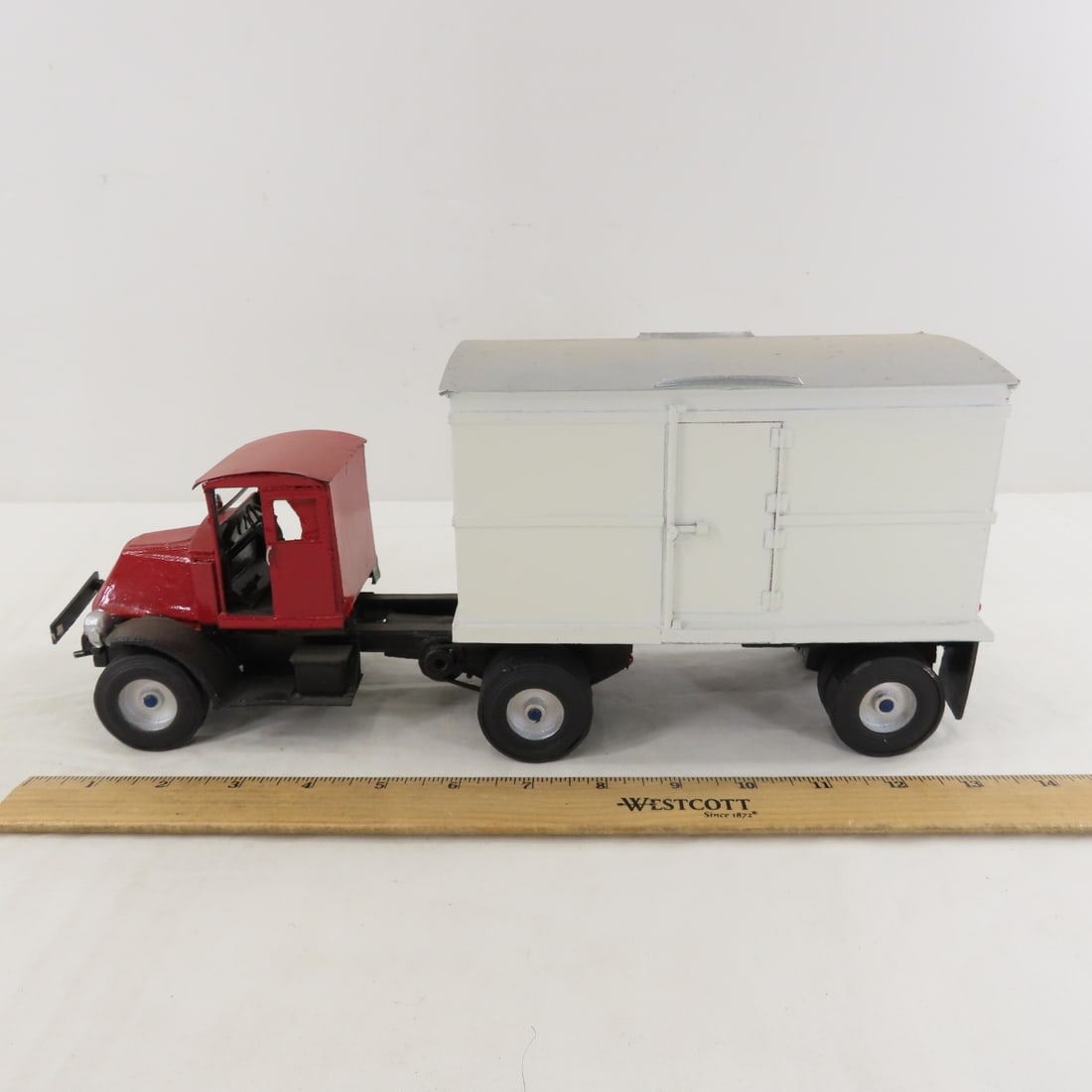 Custom Wood Model Tractor & 2 Trailers - 2