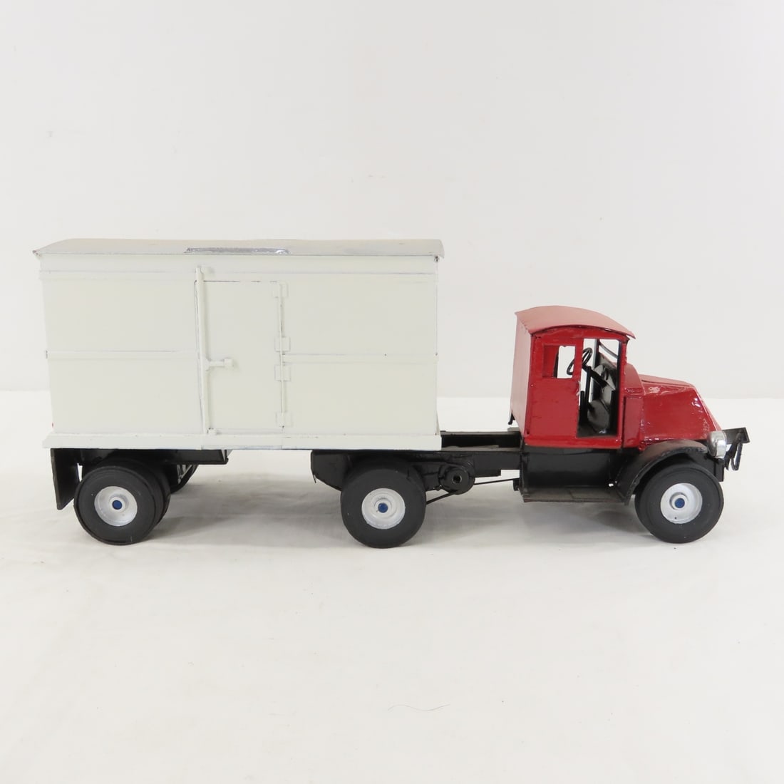 Custom Wood Model Tractor & 2 Trailers - 6