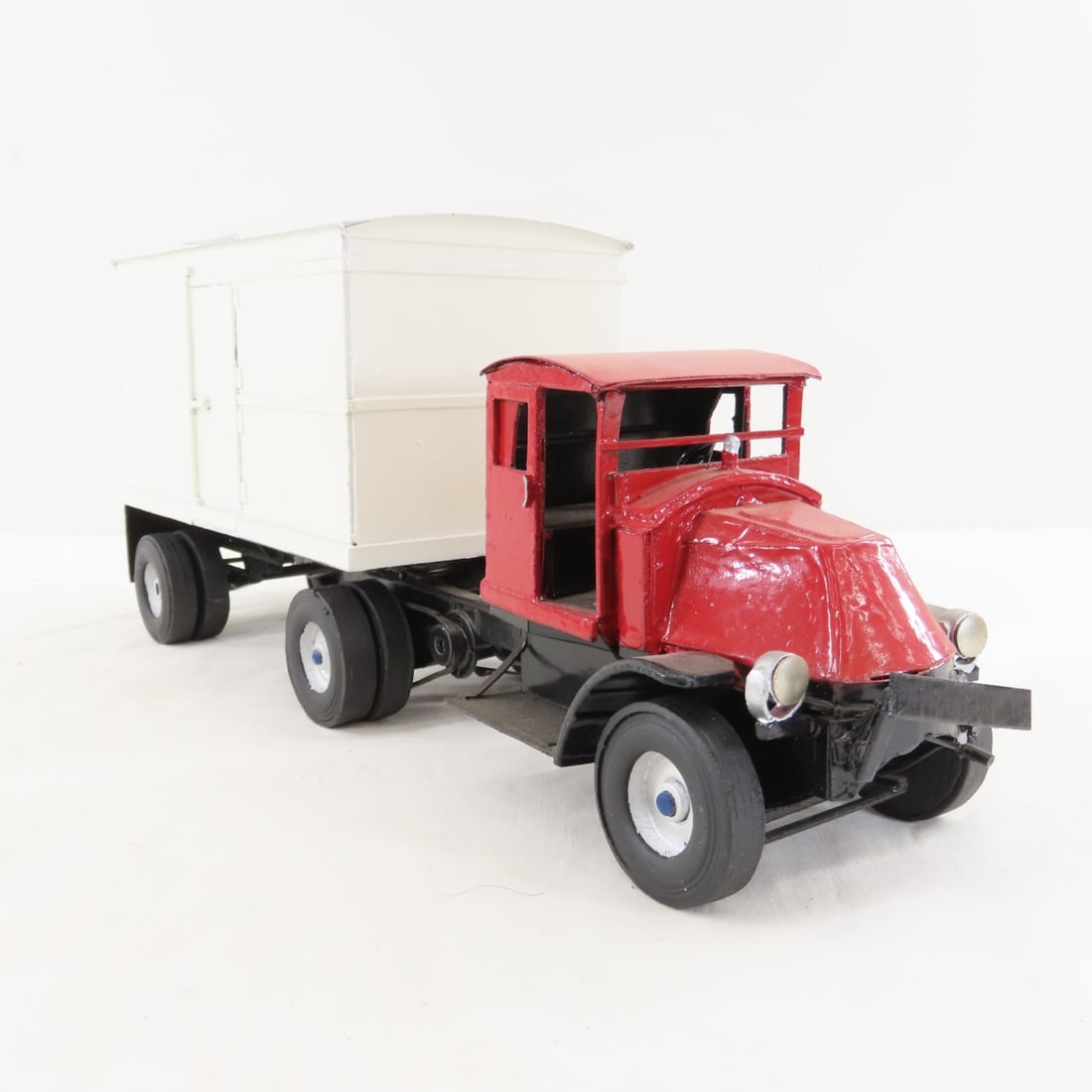 Custom Wood Model Tractor & 2 Trailers - 7