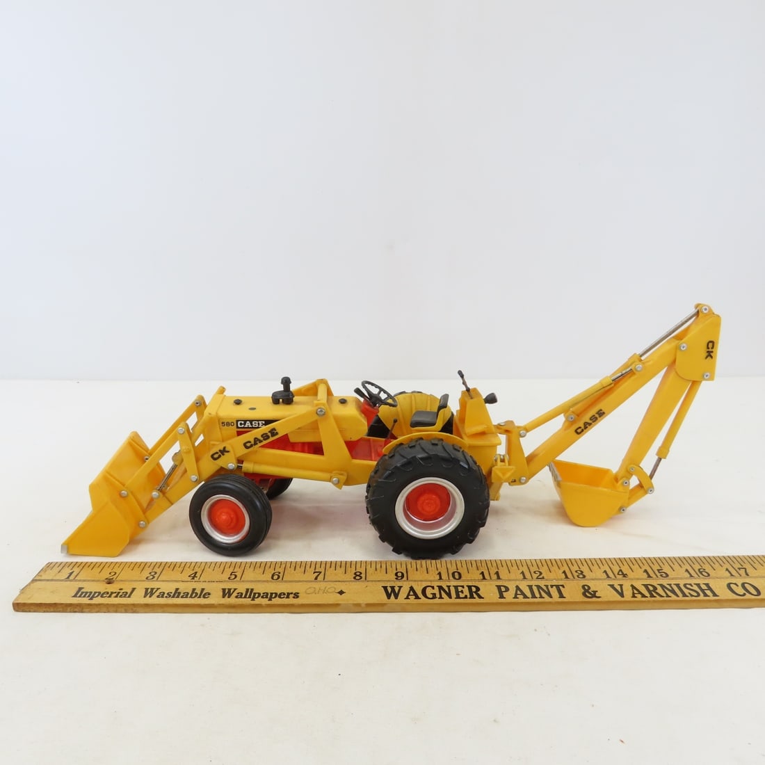 2 Plastic 1960s Case 580CH Backhoe Loaders - 3
