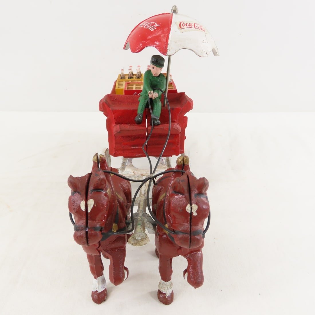 3 Reproduction Cast Iron Horse Drawn Wagons - 10