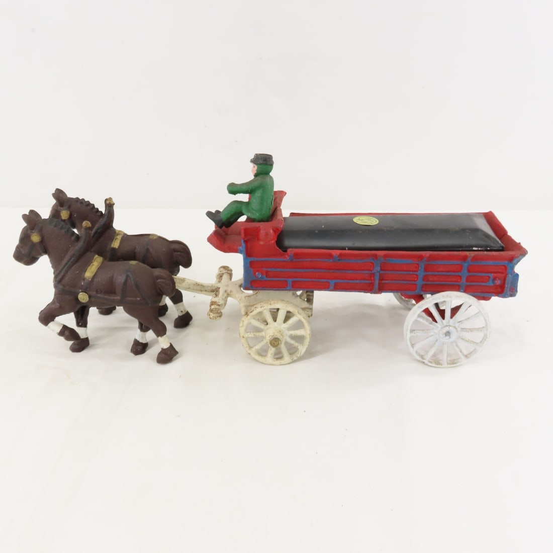 3 Reproduction Cast Iron Horse Drawn Wagons - 12