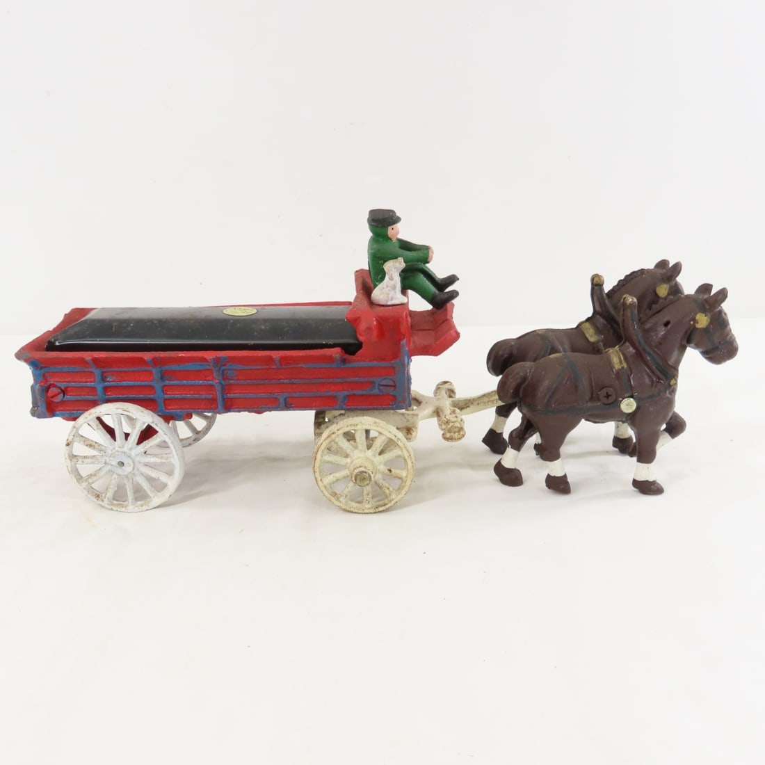 3 Reproduction Cast Iron Horse Drawn Wagons - 14