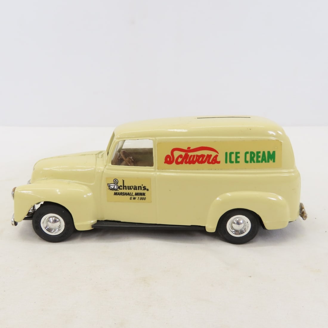 3 Plastic Truck & 3 Metal Car Banks, all have keys - 12
