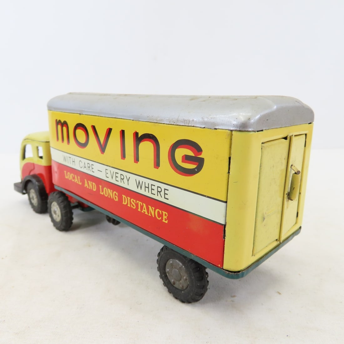 Tin Litho Friction Truck, Moving Truck & Boat - 13