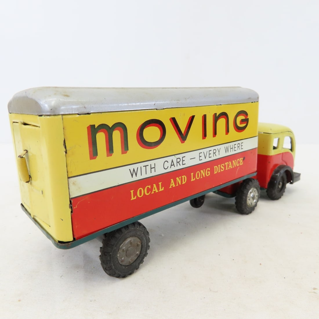 Tin Litho Friction Truck, Moving Truck & Boat - 15