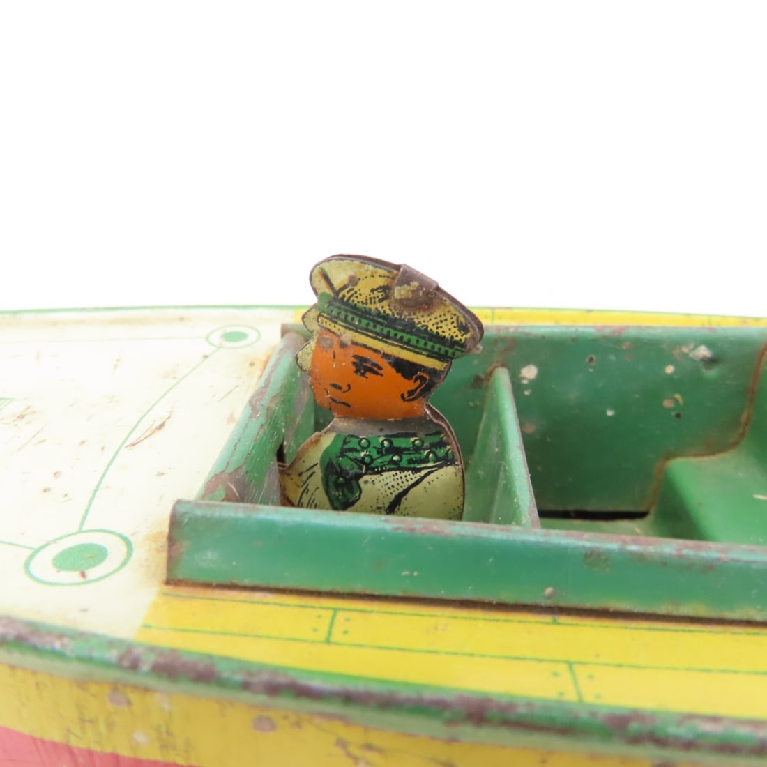 Tin Litho Friction Truck, Moving Truck & Boat - 20