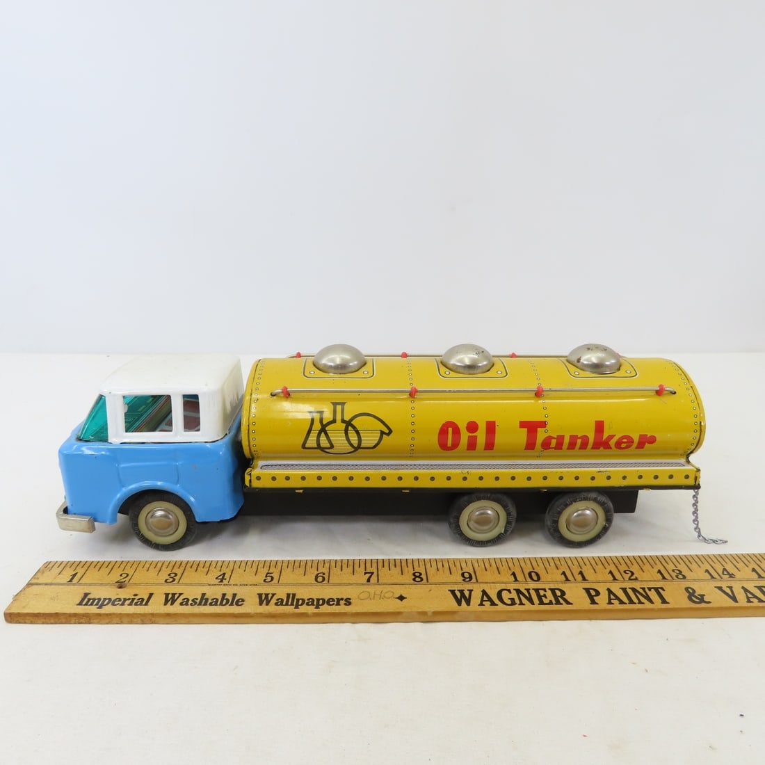 Tin Litho Friction Truck, Moving Truck & Boat - 3