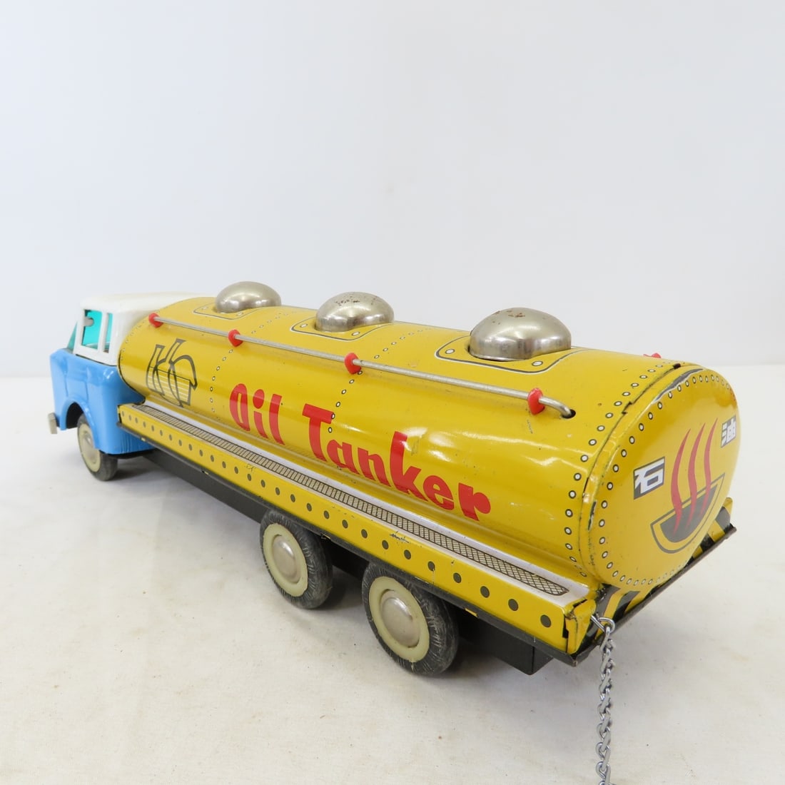 Tin Litho Friction Truck, Moving Truck & Boat - 4