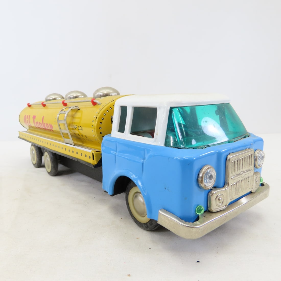 Tin Litho Friction Truck, Moving Truck & Boat - 8