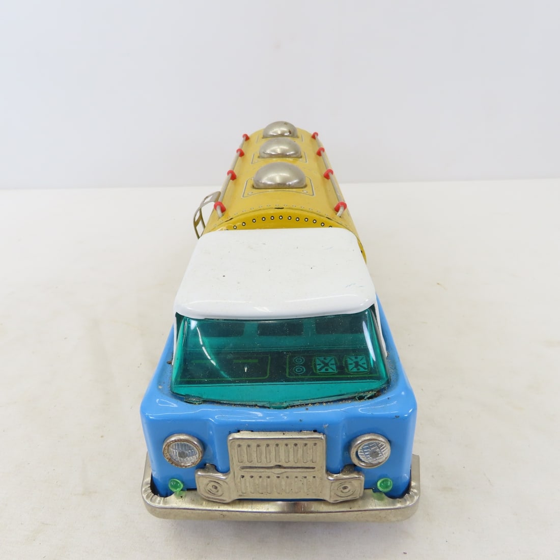 Tin Litho Friction Truck, Moving Truck & Boat - 9