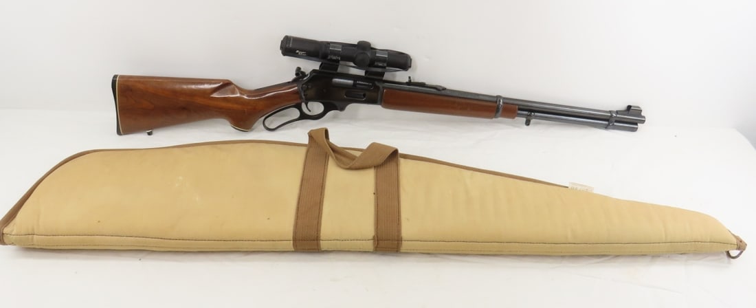 Marlin 336CS 30-30WIN Rifle with Burris Scope: Marlin 336CS 30-30WIN Rifle with Burris Scope - SN# 16018777, lever action carbine, 20" micro-groove barrel, hooded front sight, rear adjustable sight, wood forearm and pistol grip stock, Burris 4x-20