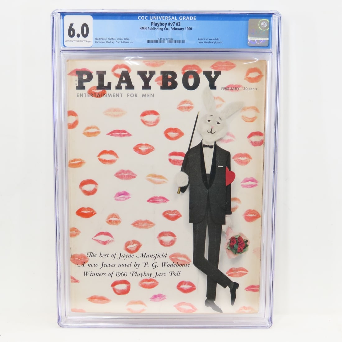 Playboy #v7 #2 February 1960 CGC Graded 6.0: Playboy #v7 #2 February 1960 CGC Graded 6.0 - Lot Size 14x10x1" 2 LB All information and photos are intended to be as accurate as possible, but errors are possible. No item may be returned or refused 