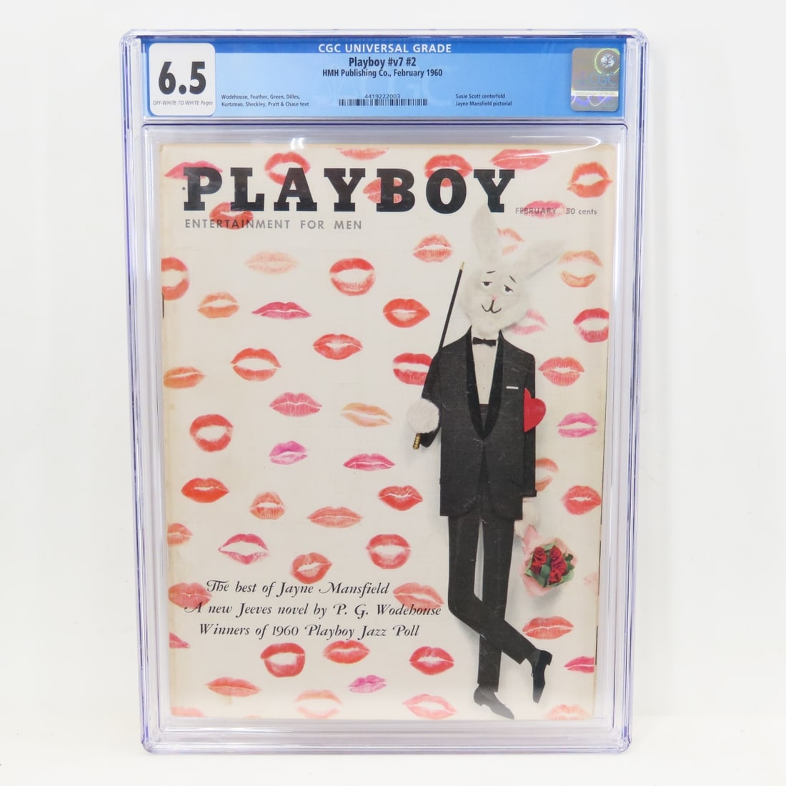 Playboy #v7 #2 February 1960 CGC Graded 6.5: Playboy #v7 #2 February 1960 CGC Graded 6.5 - Lot Size 14x10x1" 2 LB All information and photos are intended to be as accurate as possible, but errors are possible. No item may be returned or refused 