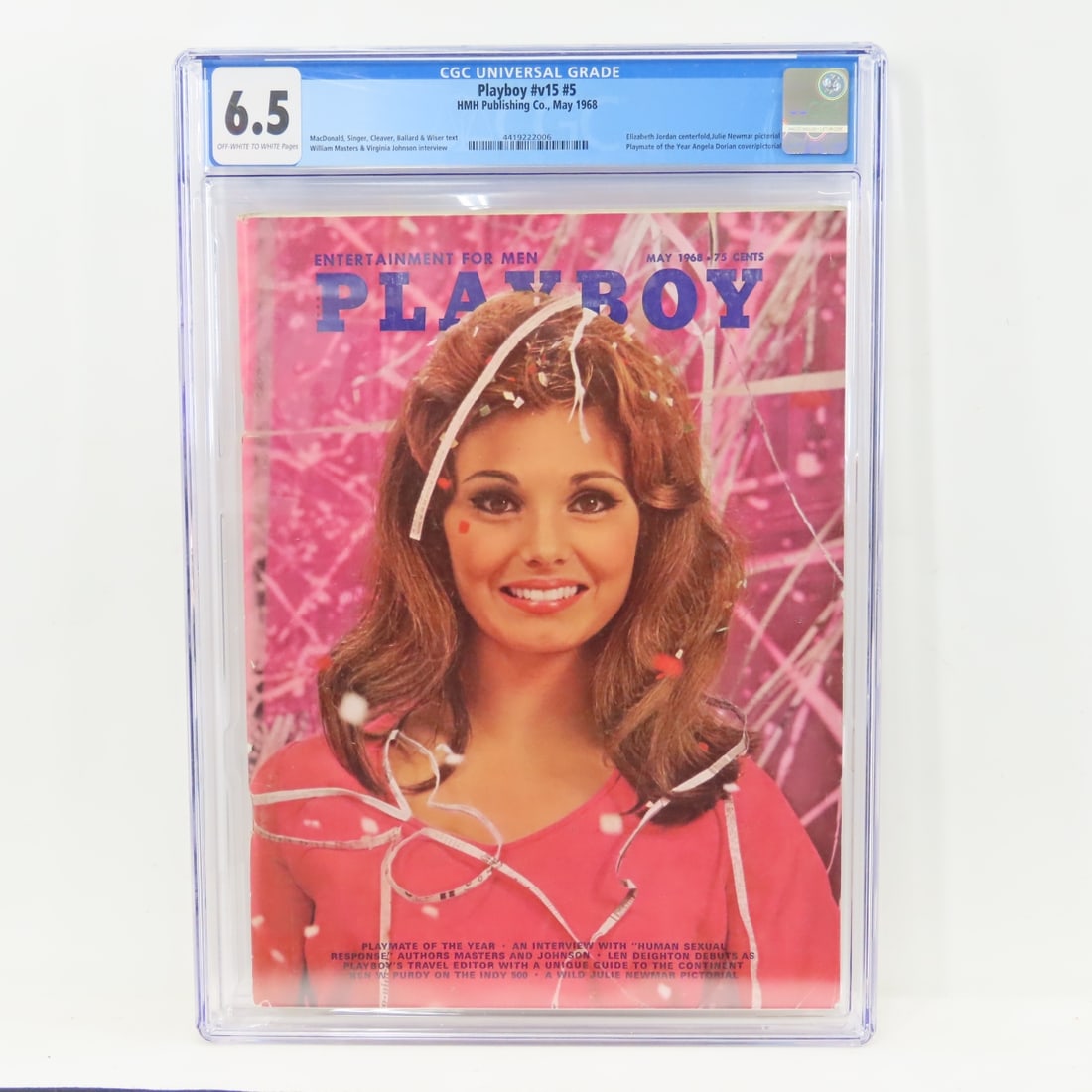 Playboy #v15 #5 May 1968 CGC Graded 6.5: Playboy #v15 #5 May 1968 CGC Graded 6.5 - Lot Size 14x10x1" 2 LB All information and photos are intended to be as accurate as possible, but errors are possible. No item may be returned or refused