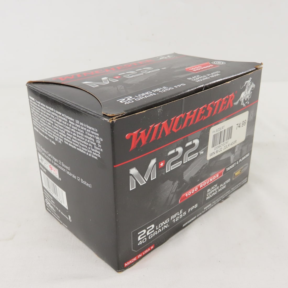 1000 Rounds Winchester M 22 .22 LR Ammunition - 11