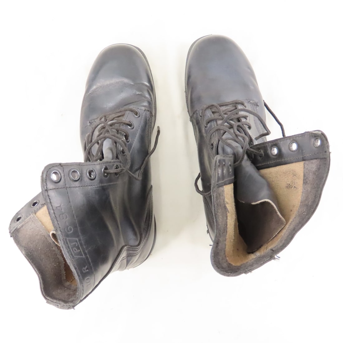 2 Pair Vintage US Military Combat Boots Sz 9.5, 10 - 14