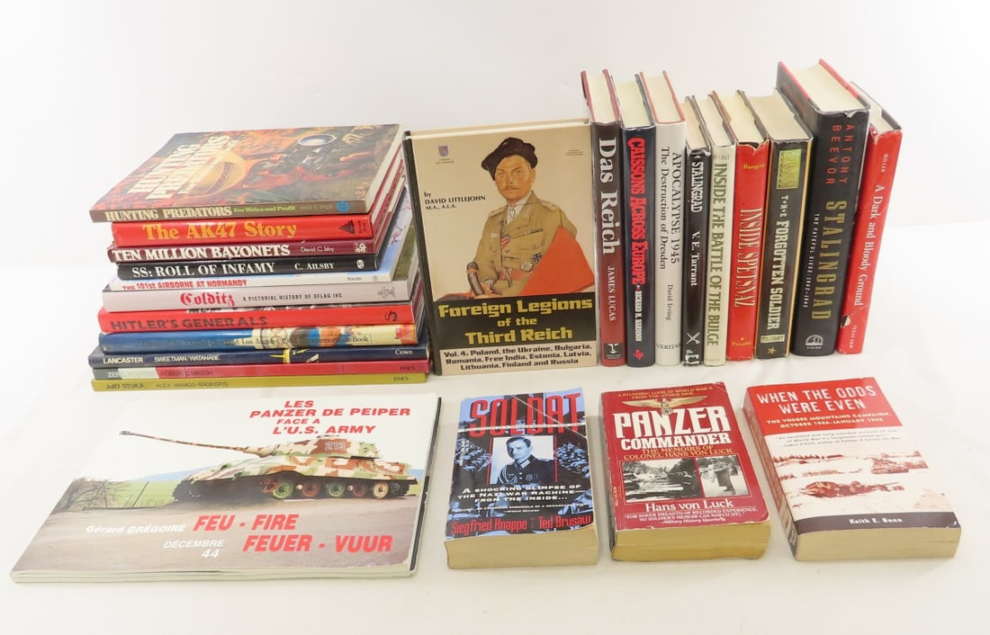 Collection of German & Other Military, War Books: Collection of German & Other Military, War Books - Stalingrad, Das Reich, Caissons Across Europe, Hitler's Generals, 101st Airborne at Normandy, SS Roll of Infamy, Ten Million Bayonets, Golditz, Zero