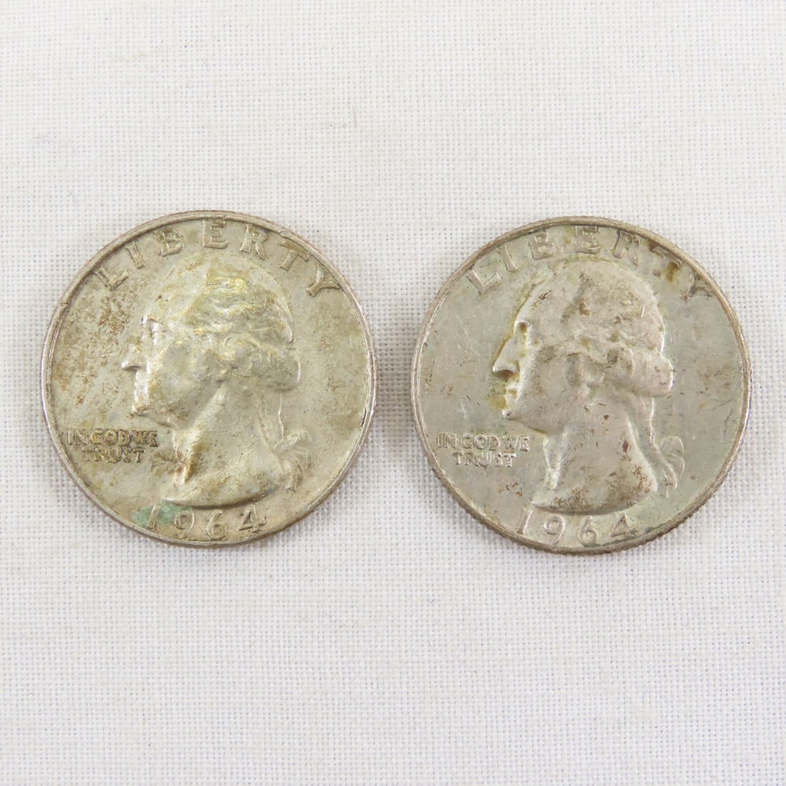 10 1964 90% Silver Washington Quarters - 10