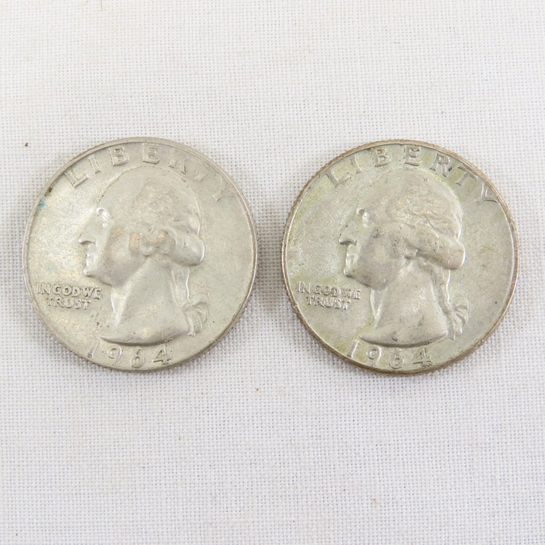10 1964 90% Silver Washington Quarters - 2