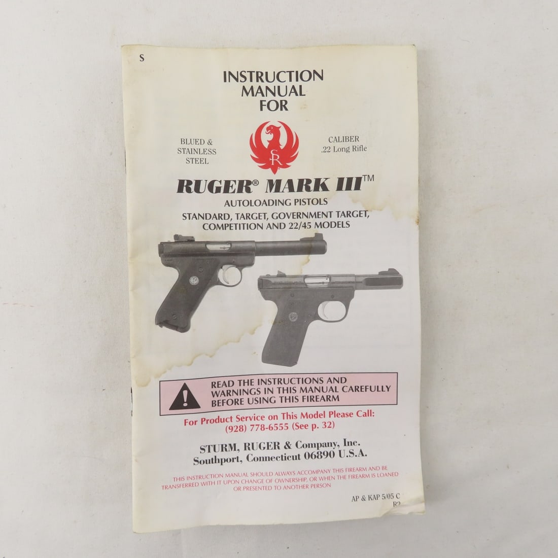 Ruger Mark III Competition Target .22 cal Pistol - 19