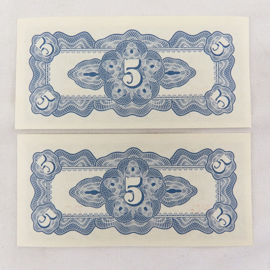 WWII Japanese Government 1, 5, & 10 Centavos Notes - 7