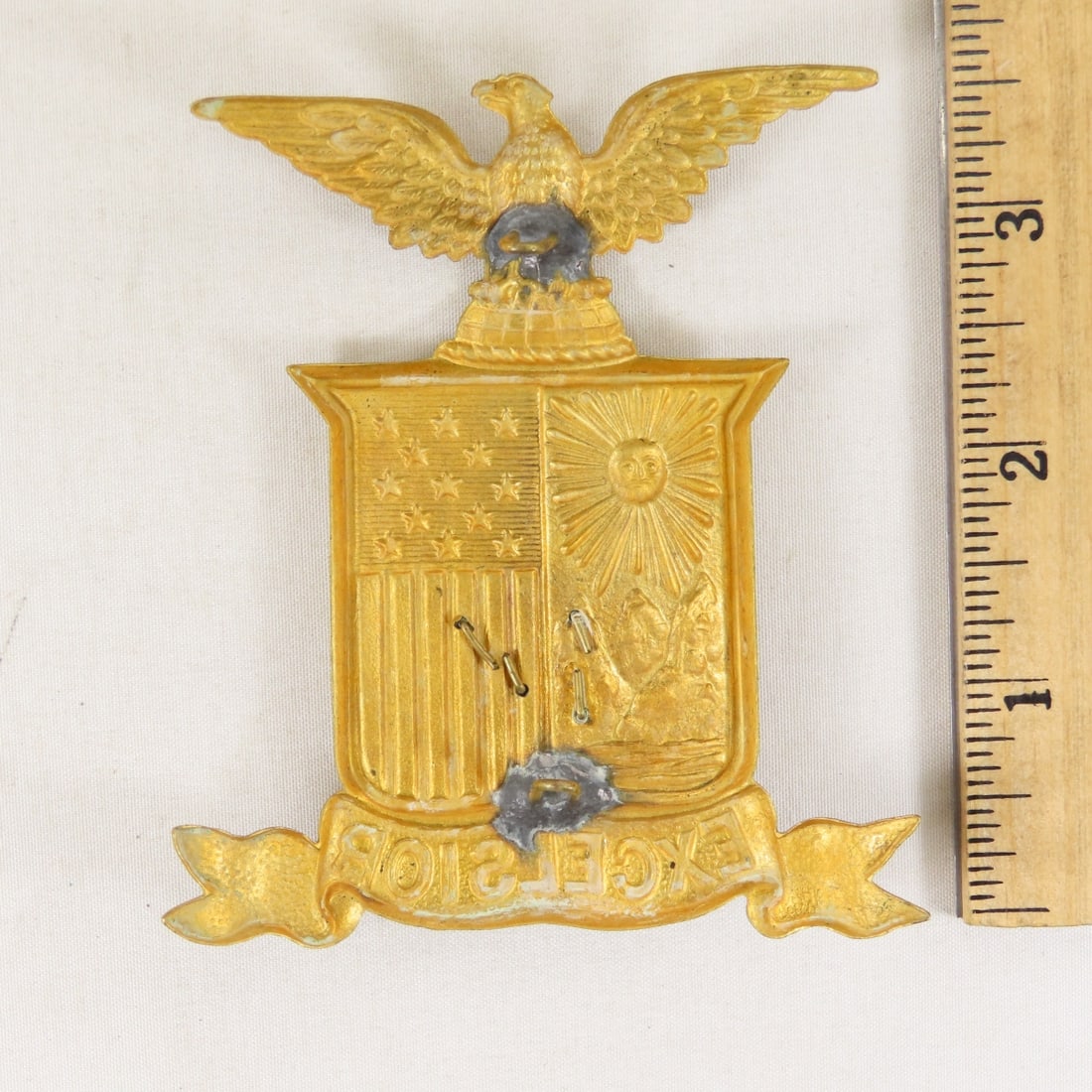 Pre-Civil War Era 8th Dragoons & Eagle Hat Plates - 6