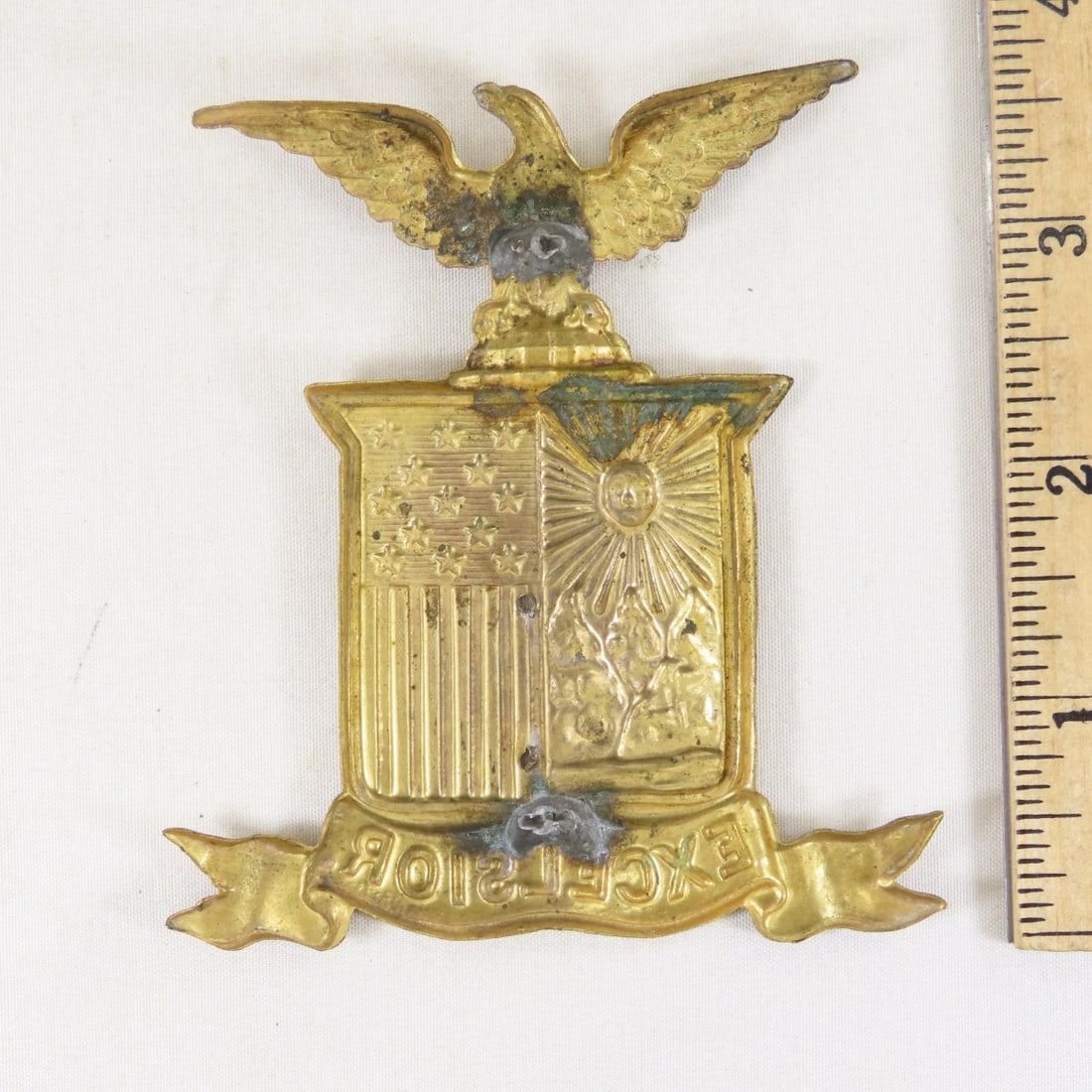 Pre-Civil War Era 8th Dragoons & Eagle Hat Plates - 9
