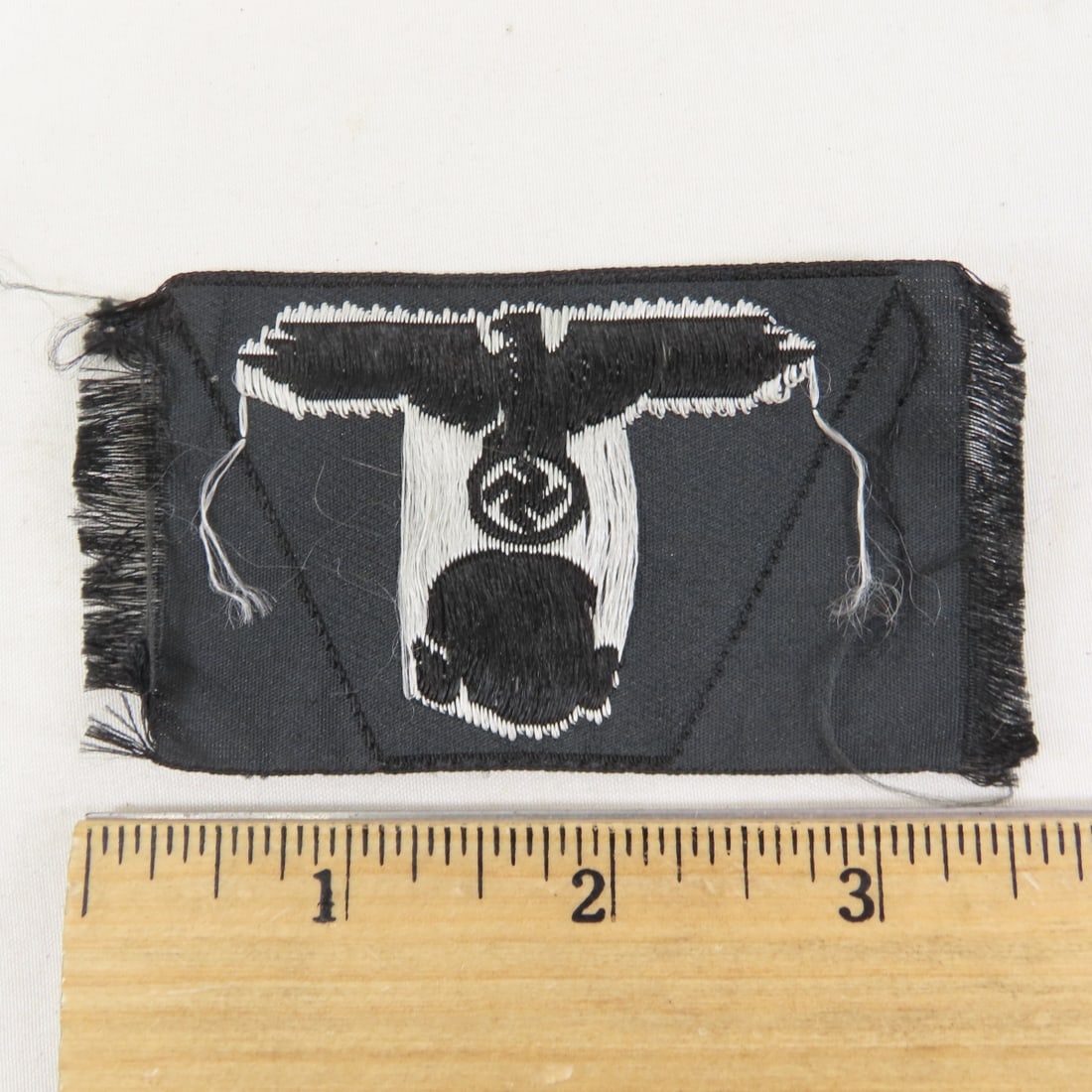 WWII German Cloth SS Panzer Cap Insignia - 2