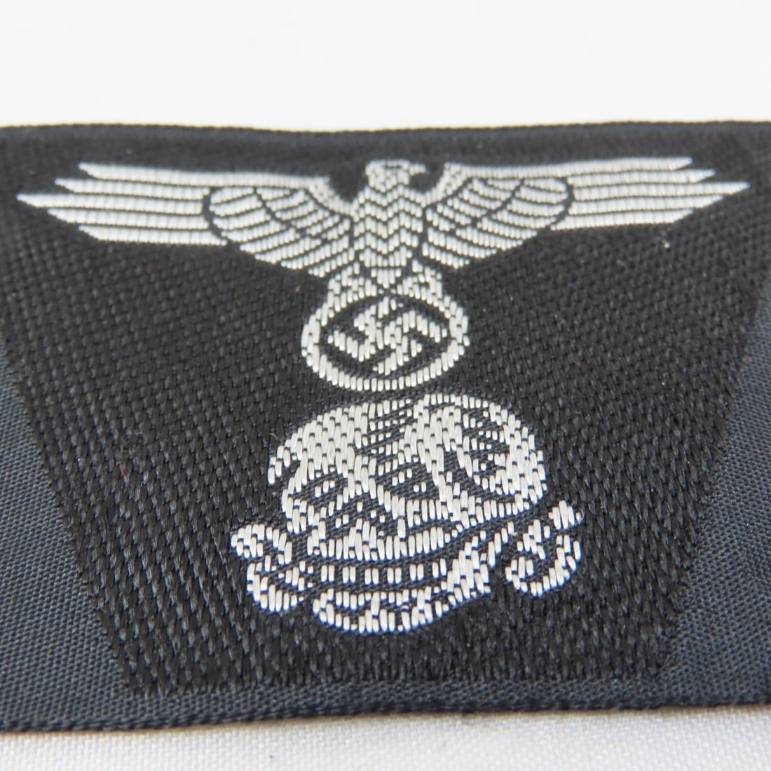 WWII German Cloth SS Panzer Cap Insignia - 3