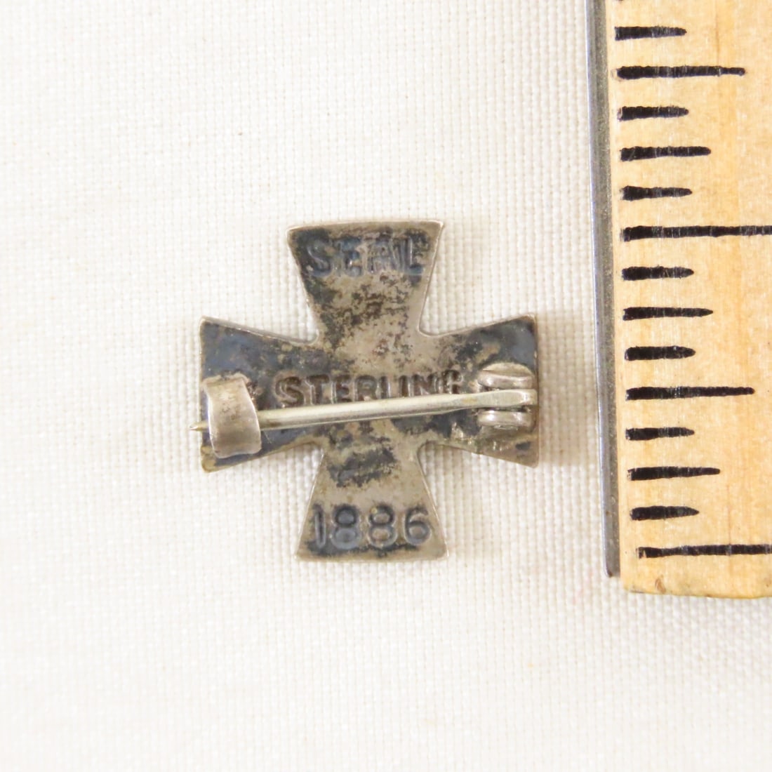 10k Gold Sears Pin, 1886 In His Name Sterling pin - 3