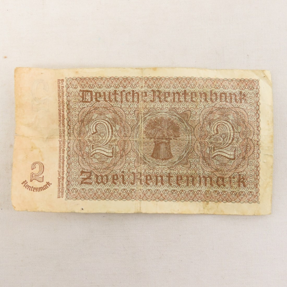 WWII Era German Cap Badge, Medal & Notes - 13