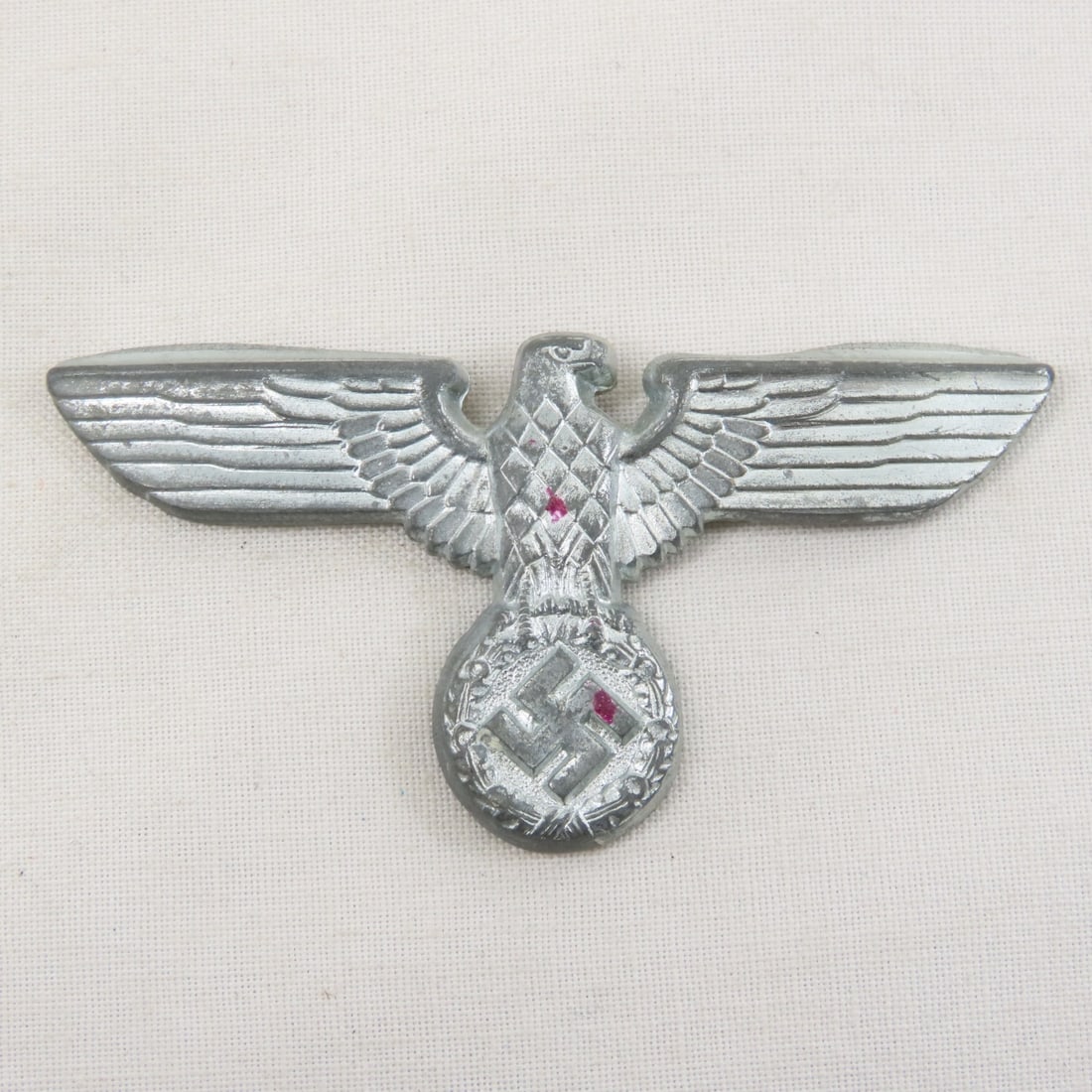 WWII Era German Cap Badge, Medal & Notes - 2